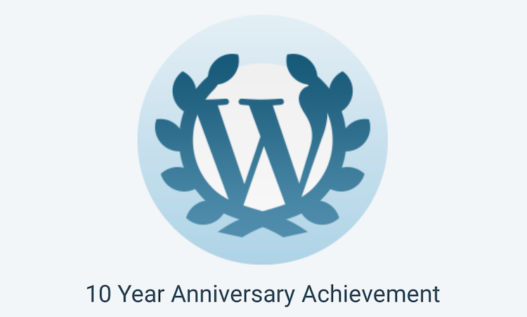 WordPress.com 10-year notification